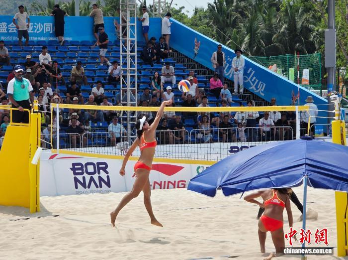 中国沙排队首战全胜 四组合开门红